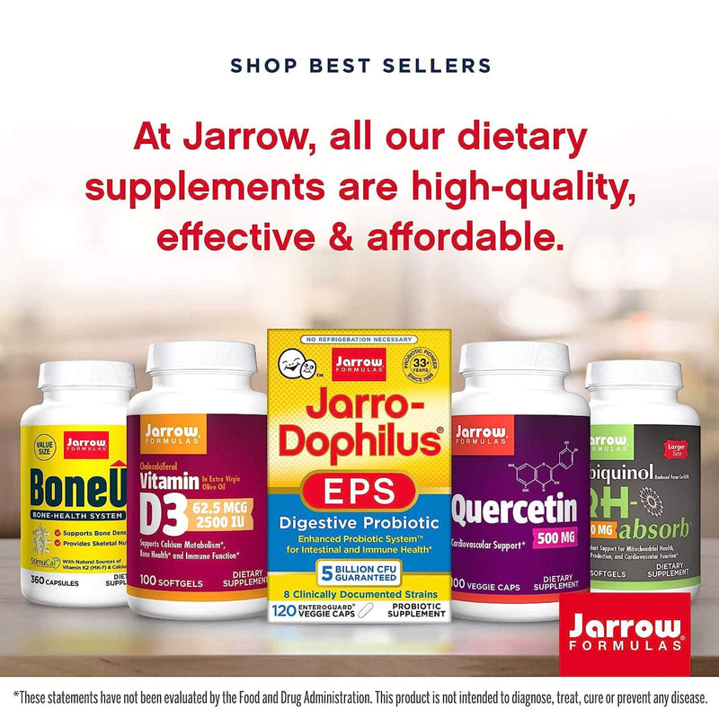 Jarrow Formulas, Jarro-Dophilus 알레르겐 프리, 장 및 면역 건강 지원, 60 식물성 캡슐