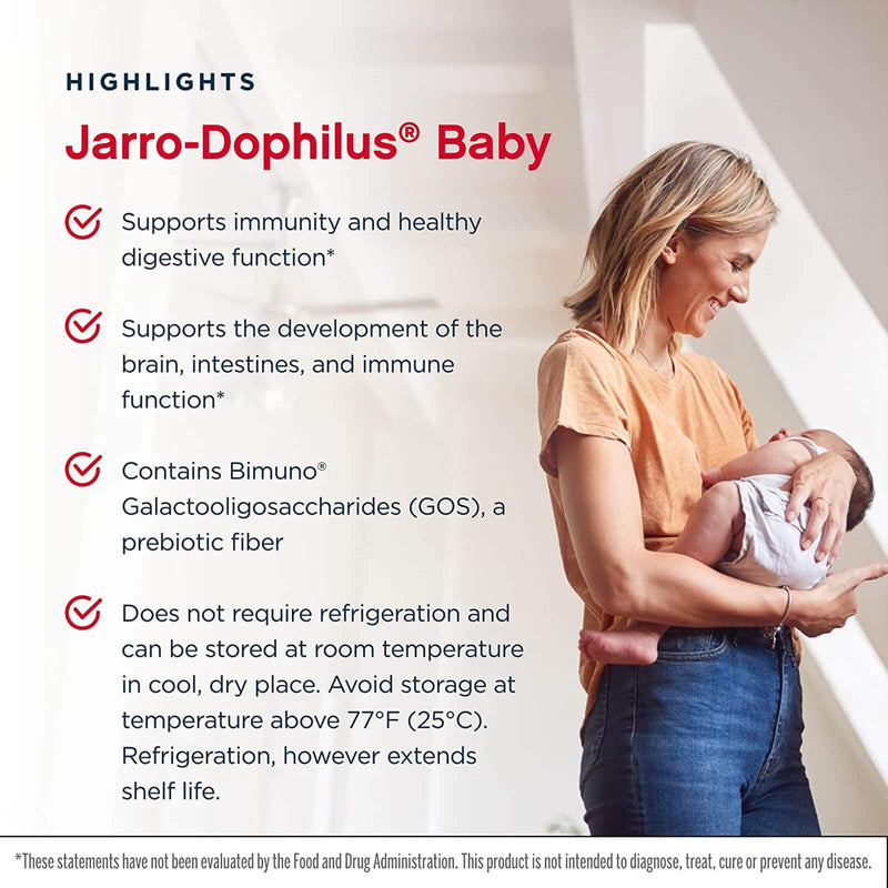 Jarrow Formulas, Jarro-Dophilus Baby, Probiótico para bebés, 3 meses - 4 años, 3 mil millones de bacterias vivas, 2.1 oz