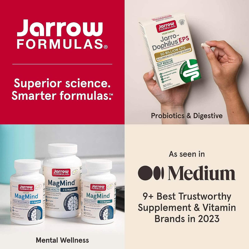 Jarrow Formulas Jarro-Dophilus EPS消化益生菌100亿60肠蔬菜帽