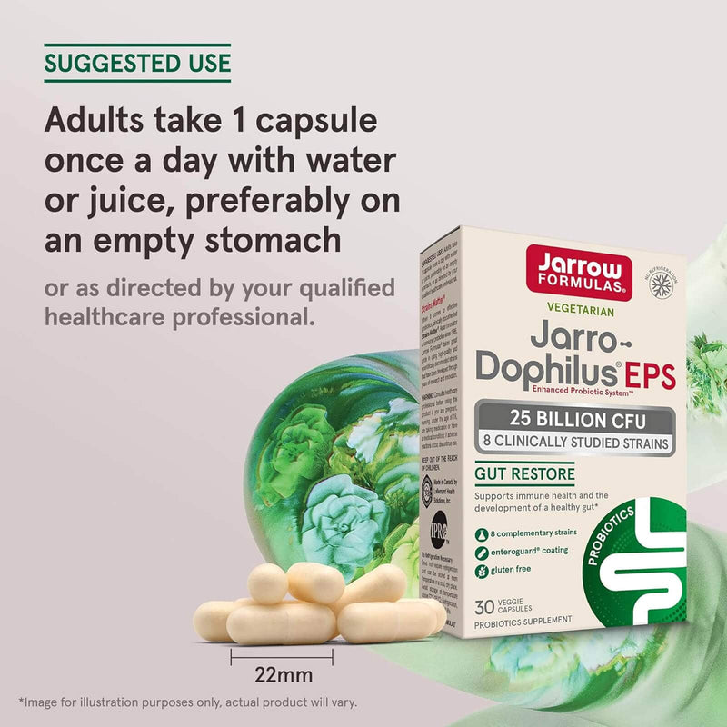 Jarrow Formulas Jarro-Dophilus EPS 25 Billion 30 Veggie Caps