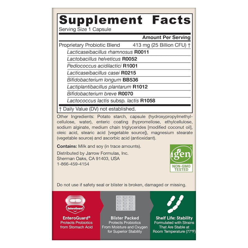 Jarrow Formulas Jarro-Dophilus EPS 250亿张60肠蔬菜帽