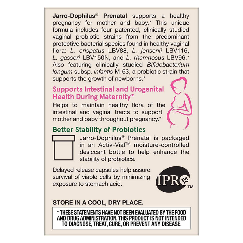 Jarrow Formulas Jarro-Dophilus Prenatal 6 Billion 30 Veggie Caps