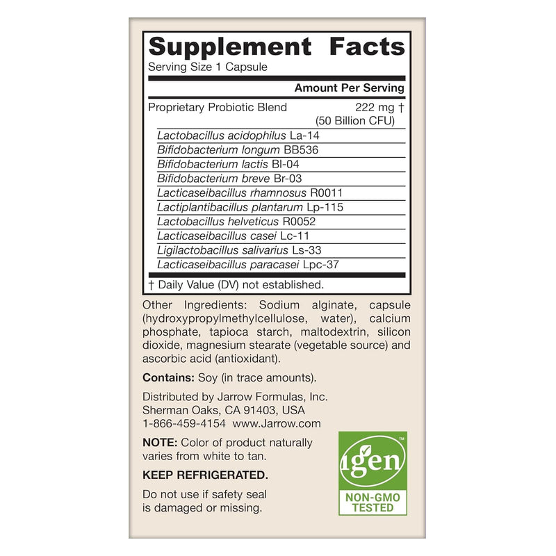 Jarrow Formulas, Jarro-Dophilus Ultra, 500억 , 60 식물성 캡슐