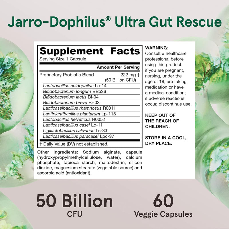 Jarrow Formulas, Jarro-Dophilus Ultra, 500억 , 60 식물성 캡슐