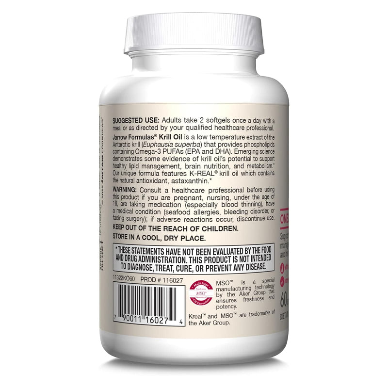 Jarrow Formulas Krill Oil 60 Softgels