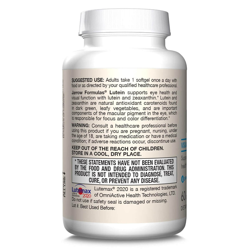 Jarrow Formulas Lutein 20 mg 60 Softgels