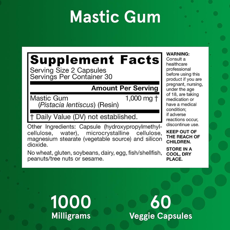 Jarrow Formulas Mastic Gum 500 mg 60 Veggie Caps