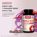 Jarrow Formulas Methyl B-12 Cherry Methylcobalamin 5000 mcg 90 Chewable Tablets - DailyVita