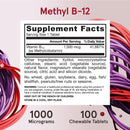 Jarrow Formulas Methyl B-12 Lemon 1,000 mcg 100 Chewable Lozenges - DailyVita