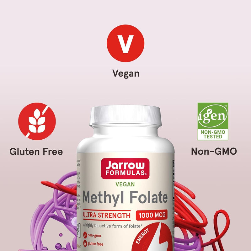 Jarrow Formulas Methyl Folate 1,000 mcg 100 Veggie Caps