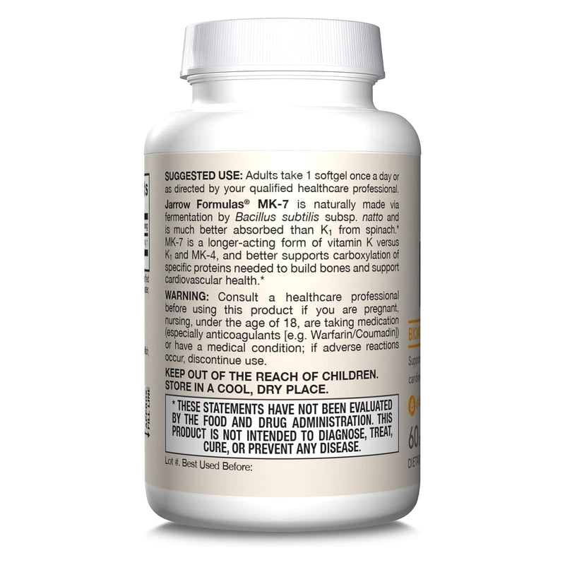 Jarrow Formulas MK-7 90 mcg 60 Softgels