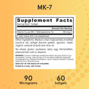 Jarrow Formulas MK-7 90 mcg 60 Softgels - DailyVita