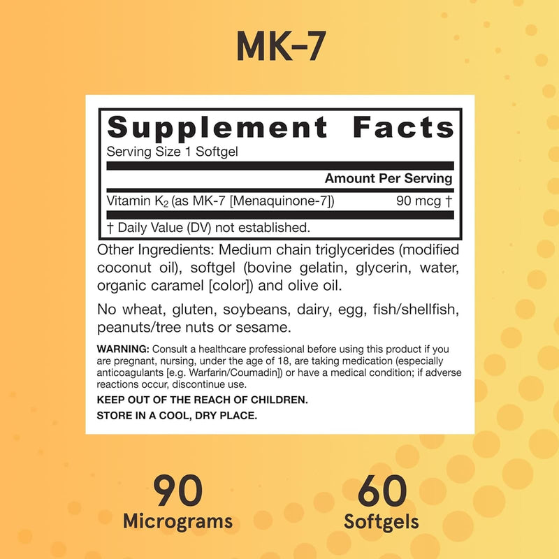 Jarrow Formulas MK-7 90 mcg 60 Softgels