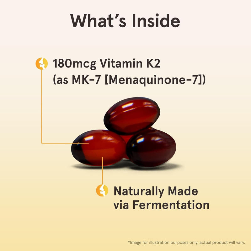 Jarrow Formulas、MK-7、最も活性の高いビタミンK2、180 mcg、30ソフトジェル