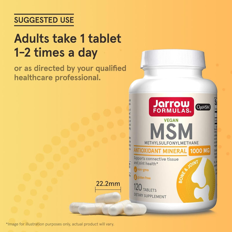 Jarrow Formulas MSM 1,000 mg 120 Tablets