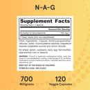 Jarrow Formulas N-A-G 700 mg 120 Veggie Caps - DailyVita