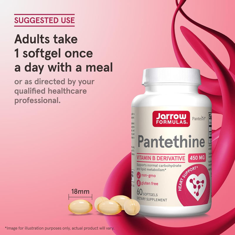 Jarrow Formulas Pantethine 450 mg 60 Softgels