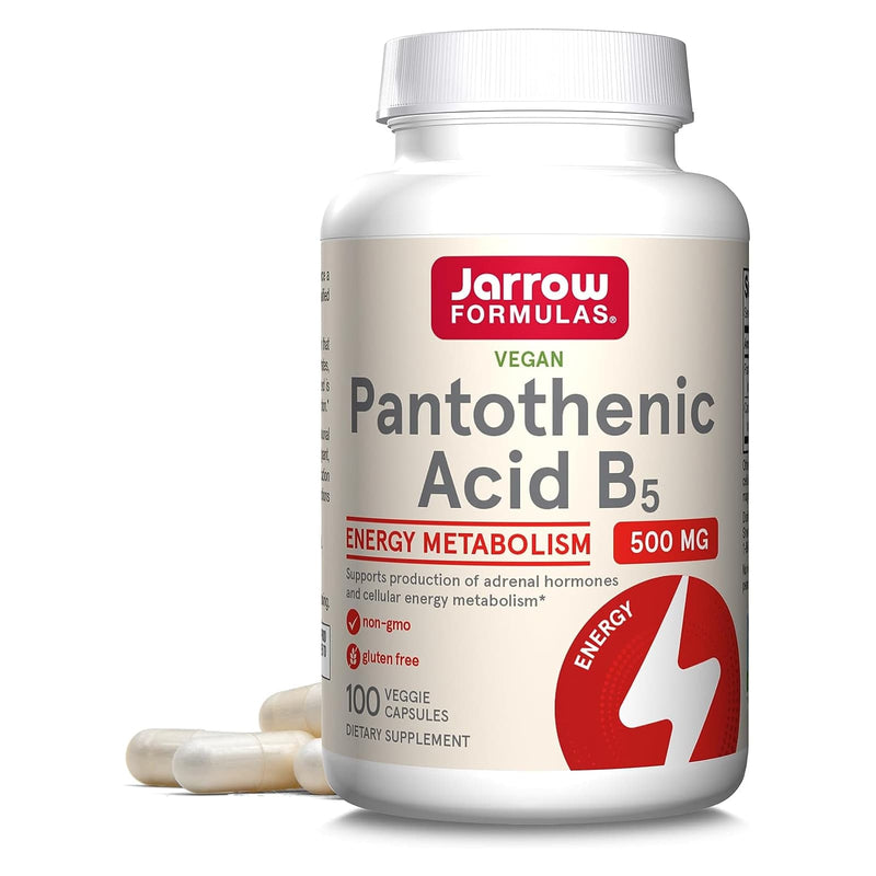 Jarrow Formulas Pantothenic Acid B5 500 mg 100 Veggie Caps