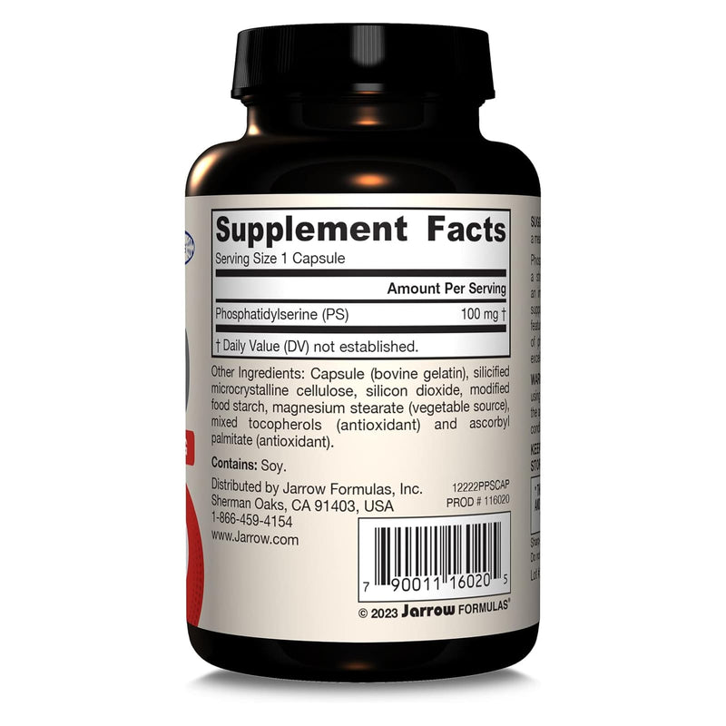 Jarrow Formulas PS-100 Phosphatidyl Serine 100 mg 120 Capsules - DailyVita