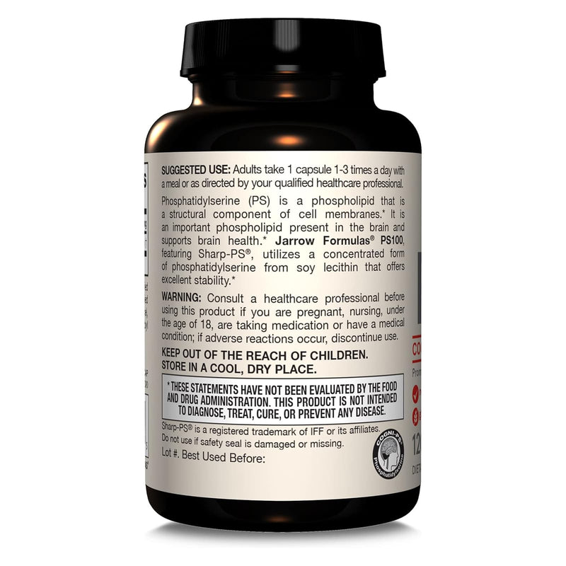 Jarrow Formulas PS-100 Phosphatidyl Serine 100 mg 120 Capsules - DailyVita