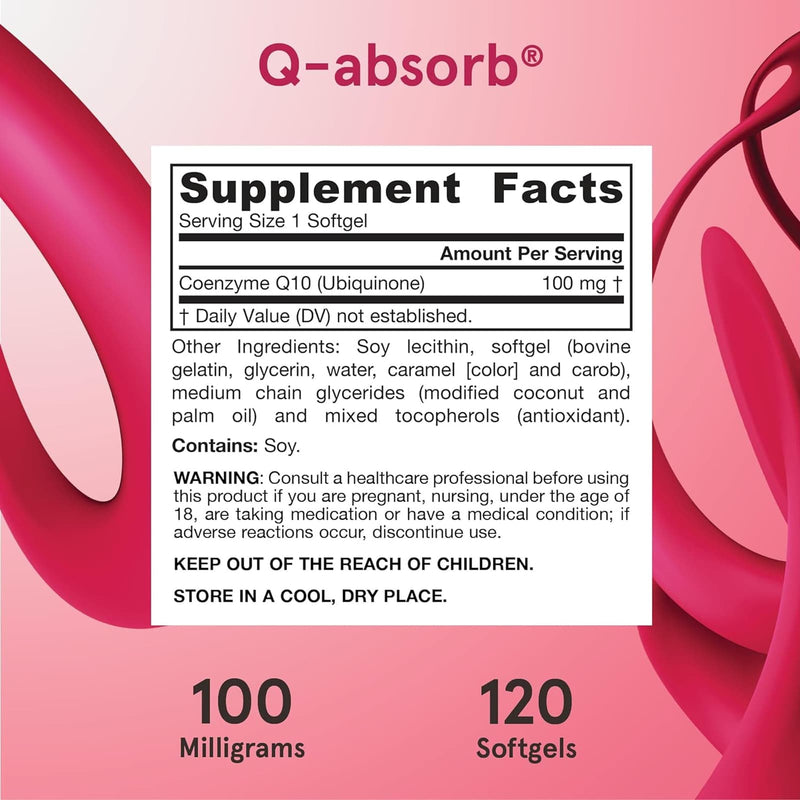 Fórmulas Jarrow, Q-absorb Co-Q10, 100 mg, 120 Softgels