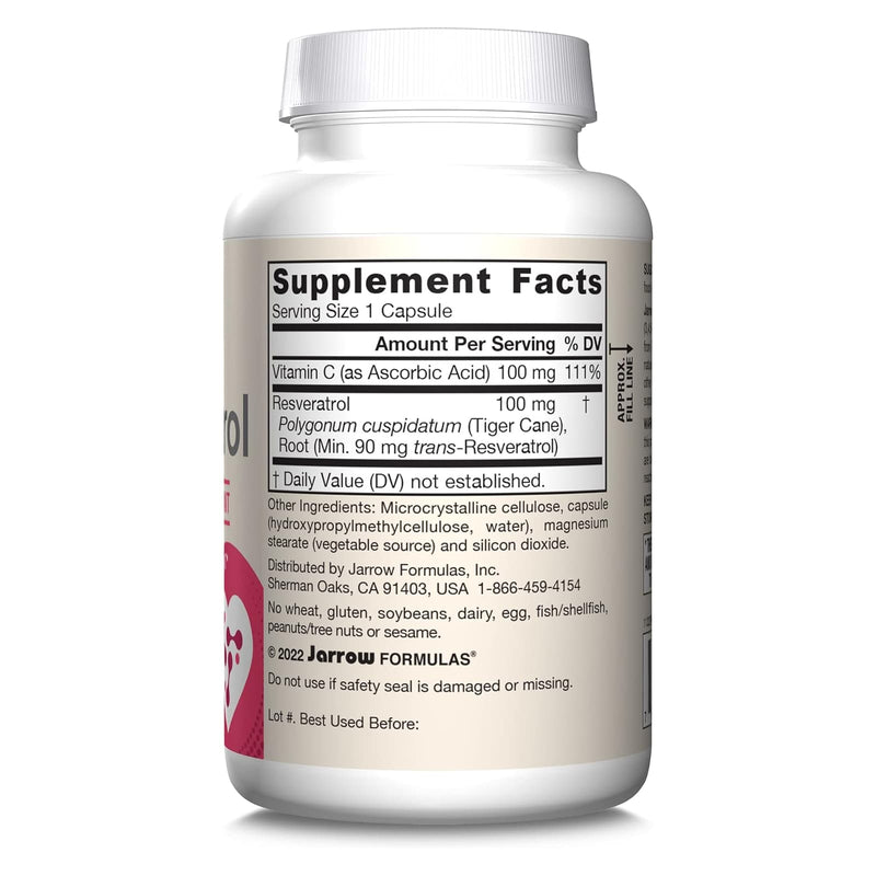 Jarrow Formulas Resveratrol 100 mg 120 Veggie Caps