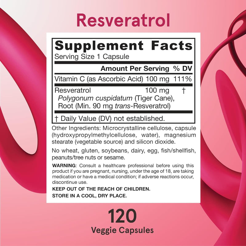 Jarrow Formulas Resveratrol 100 mg 120 Veggie Caps