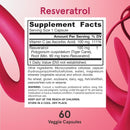 Jarrow Formulas Resveratrol 100 mg 60 Veggie Caps - DailyVita