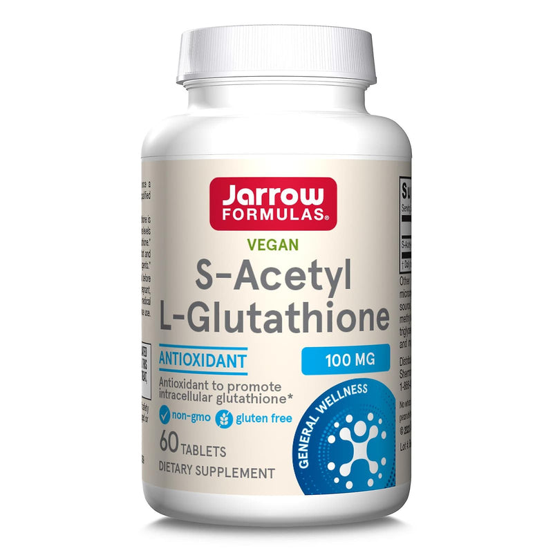 Fórmulas Jarrow, S-Acetil L-Glutationa, 100 mg, 60 Comprimidos