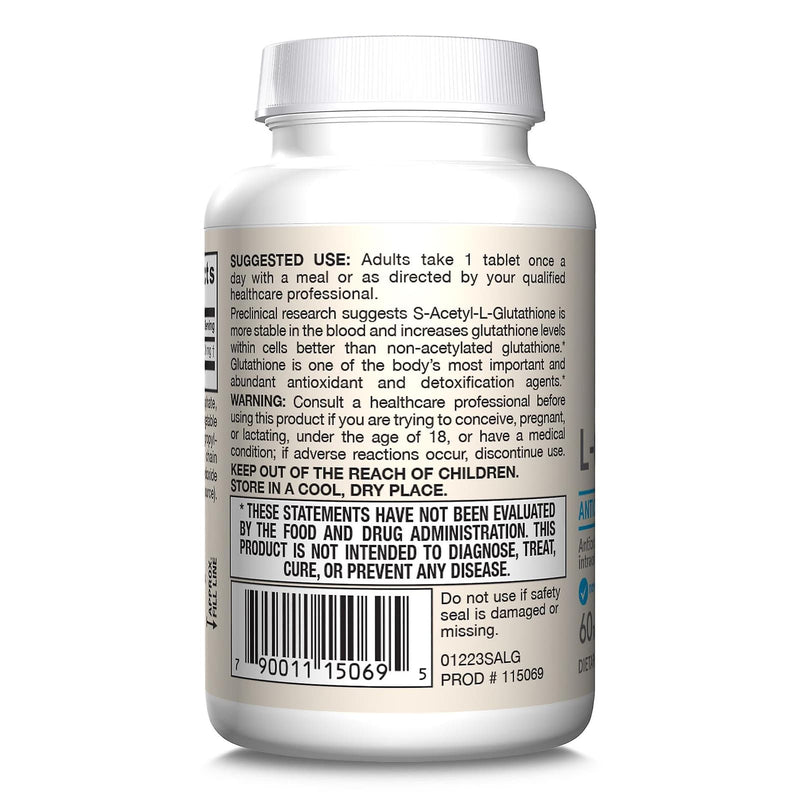 Jarrow Formulas S-Acetyl L-Glutathione 100 mg 60 Tablets