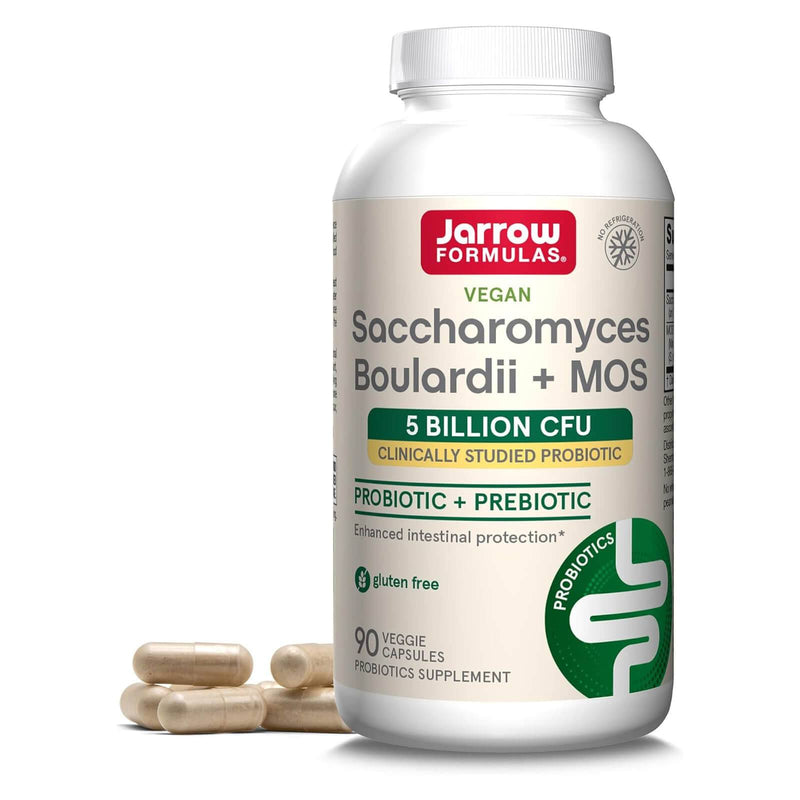 Jarrow Formulas Saccharomyces Boulardii Plus MOS 5 Billion 90 Delayed Release Veggie Caps