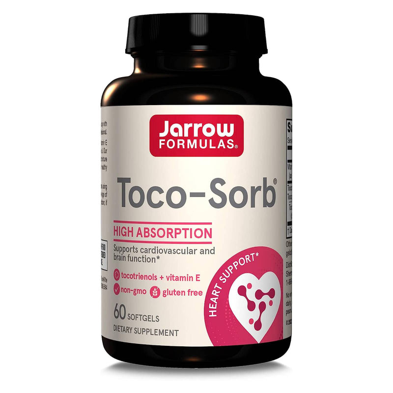 Jarrow Formulas Toco-Sorb Mixed Tocotrienols and Vitamin E 60 Softgels