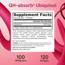 Jarrow Formulas Ubiquinol QH-Absorb 100 mg 120 Softgels - DailyVita