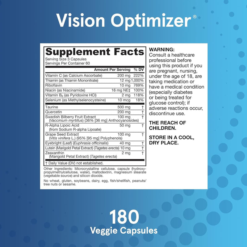 Jarrow Formulas Vision Optimizer 180 Veggie Caps