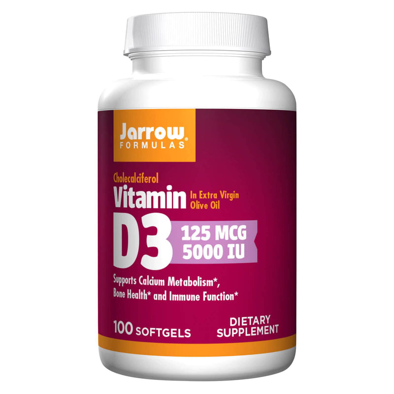 Jarrow Formulas Vitamin D3 Cholecalciferol 125 mcg (5,000 IU) 100 Softgels