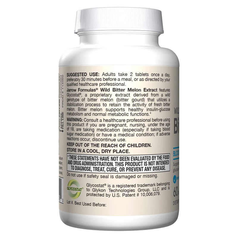 Jarrow Formulas Wild Bitter Melon Extract 750 mg 60 Tablets