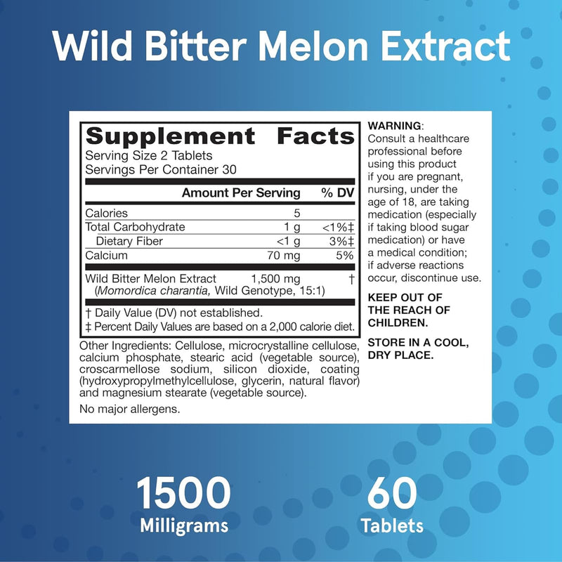 Jarrow Formulas Wild Bitter Melon Extract 750 mg 60 Tablets