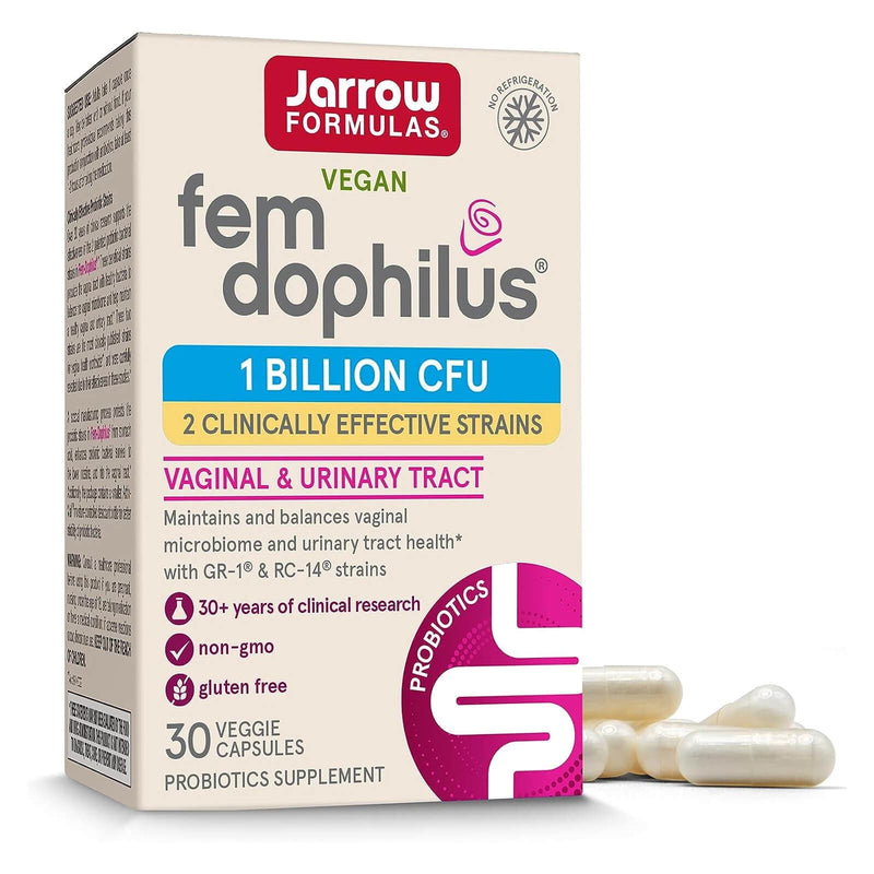 Jarrow Formulas, Fem Dophilus para mujeres, 1 billón de organismos por porción, 30 cápsulas vegetarianas