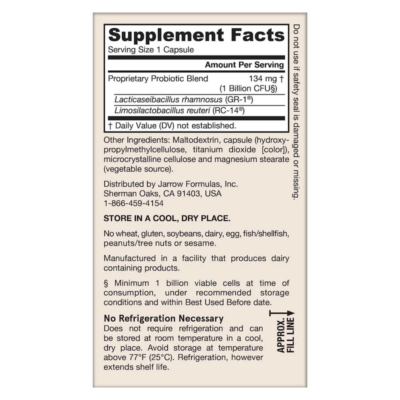 Jarrow Formulas 女性的fem dophilus 10亿生物每份60个素食帽