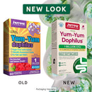 Jarrow Formulas Yum-Yum Dophilus Sugar-Free! Natural Raspberry Flavor 1 Billion Organisms Per 2 Cap 60 Chewable Tablets - DailyVita