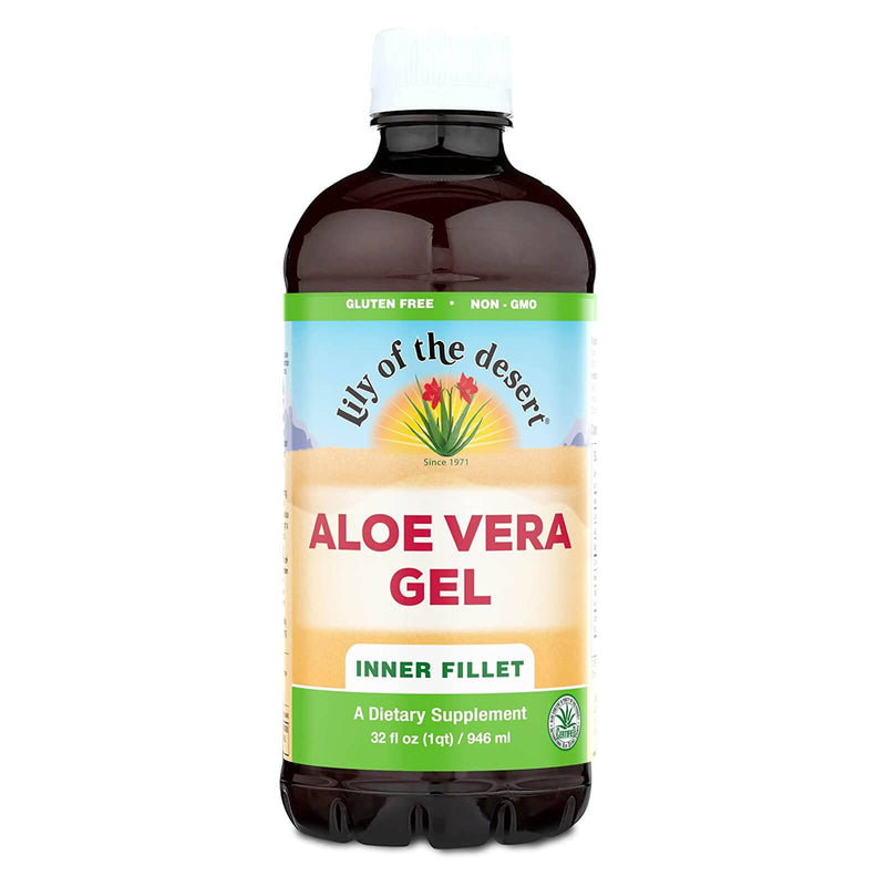 Filé interno de suco de aloe vera orgânico de lírio do deserto - 32 fl oz