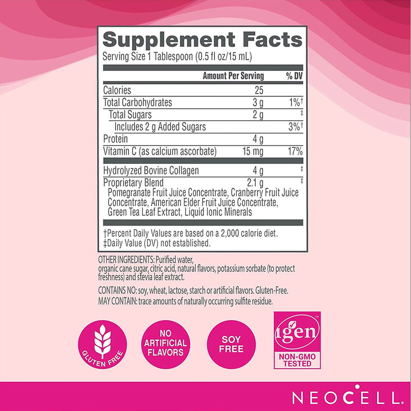 NeoCell Super Collagen + C Liquid 16 oz (Pomegranate)