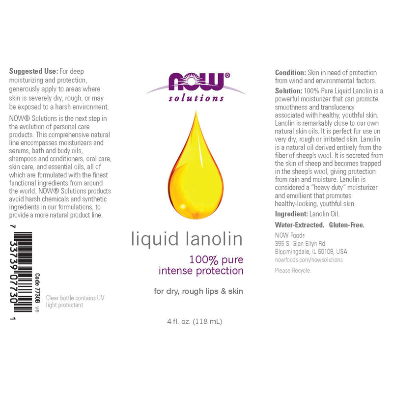 NOW Foods Liquid Lanolin Pure 4 oz