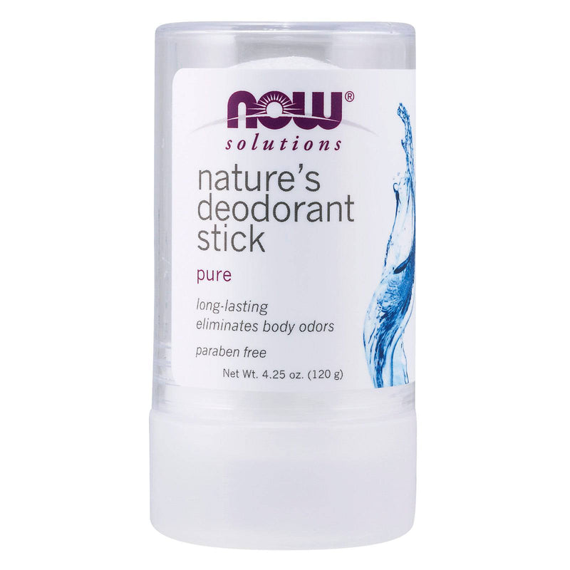 NOW Solutions, bastão desodorante da natureza, pedra desodorante, 100% puro e natural, eliminação de odores corporais de longa duração, 3,5 oz.