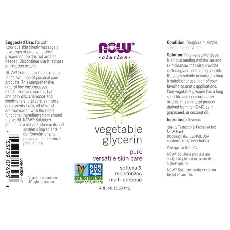 NOW Foods Vegetable Glycerin 4 fl oz