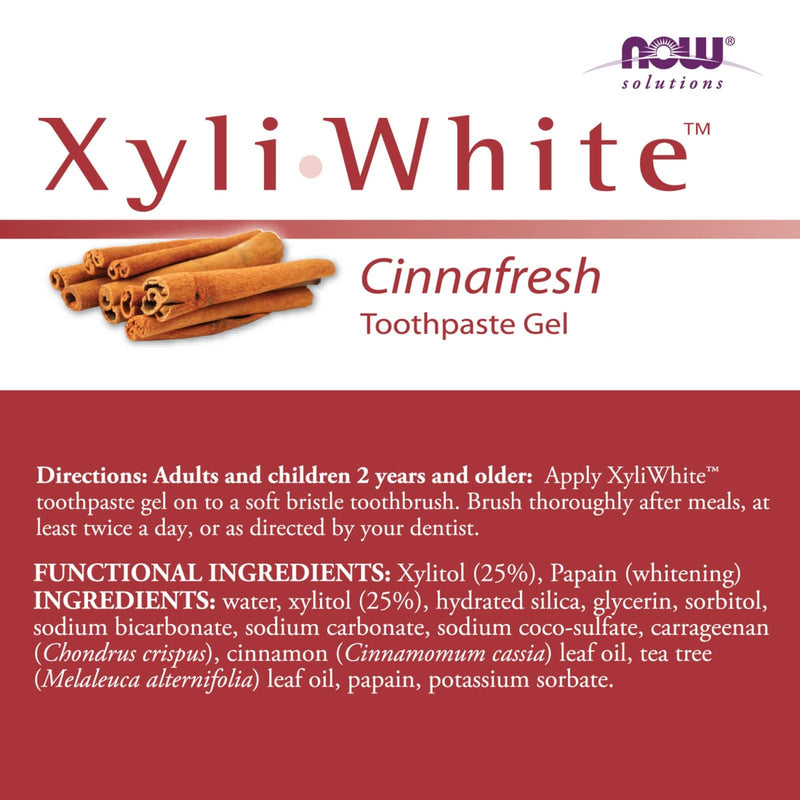 NOW Foods Xyliwhite cinnafresh牙膏凝胶6.4盎司