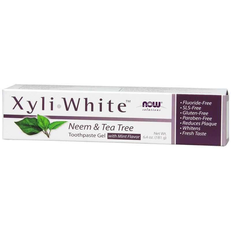 NOW Foods Xyliwhite Neem & Tea Tree Toothpaste Gel 6.4 oz