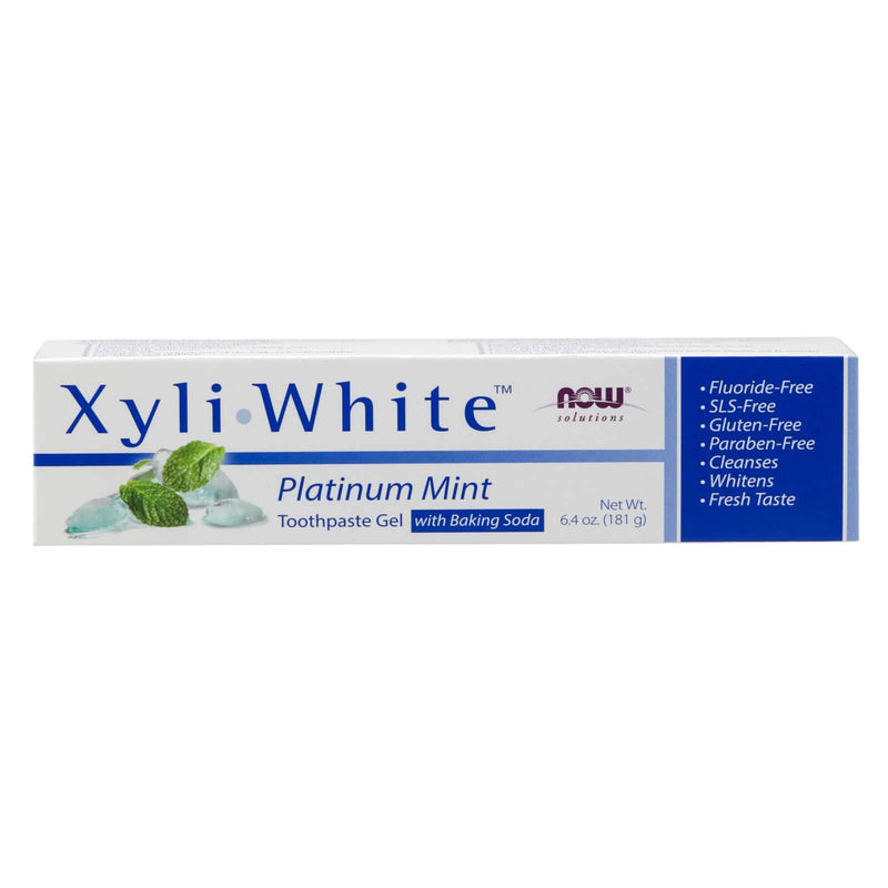 NOW Foods Xyliwhite铂金薄荷牙膏凝胶与小苏打6.4盎司