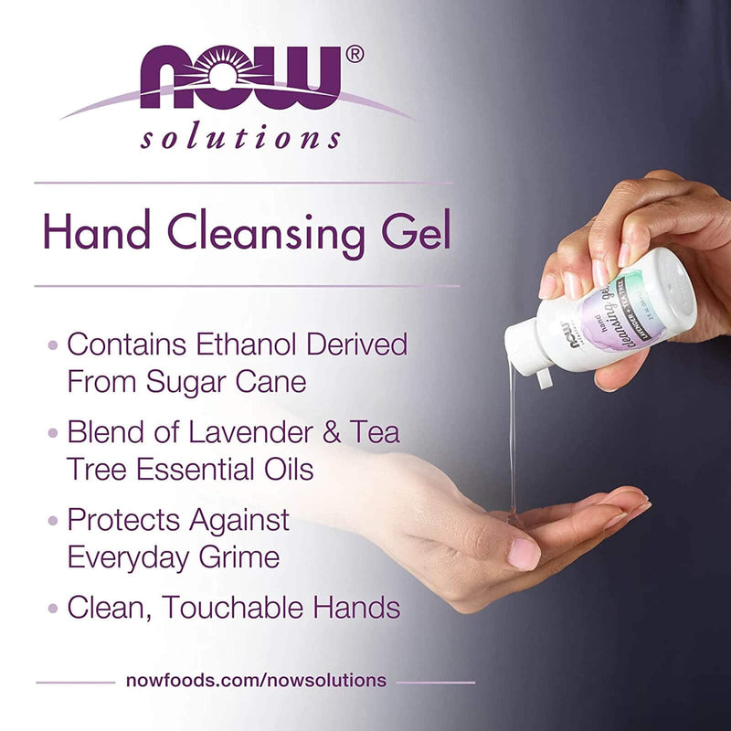 CLEARANCE! NOW Foods Hand Cleansing Gel 2 fl oz, BEST BY 07/2023