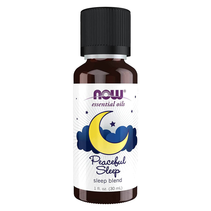 Now Foods Peaceful Sleep Oil Blend-1oz、へこみ、ステンドグラス、軽微な損傷、50％オフ